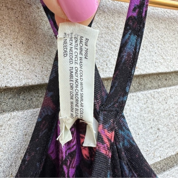 NWT Soma Soft Jersey Y-Neck Cold Shoulder Short Dress Mesmerize Merlot - Picture 10 of 11